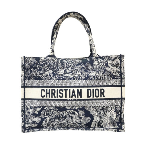 藍色 刺繡帆布 Book Tote M 托特包【Dior 迪奧】 M1296ZRGO