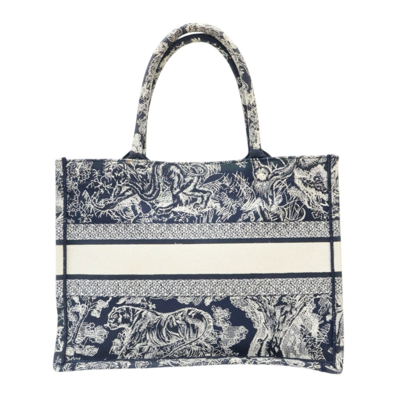 藍色 刺繡帆布 Book Tote M 托特包【Dior 迪奧】 M1296ZRGO-1
