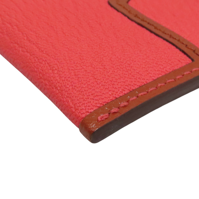 德州粉 山羊革 Paddock 零錢包 U刻 銀扣【HERMES 愛馬仕】 H079230CK-9