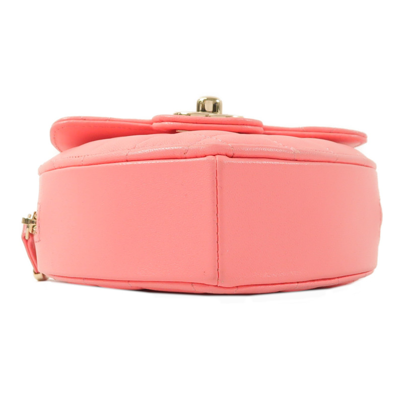 CHANEL 羊皮皮革CC in Love Heart金扣鏈帶肩背袋-3