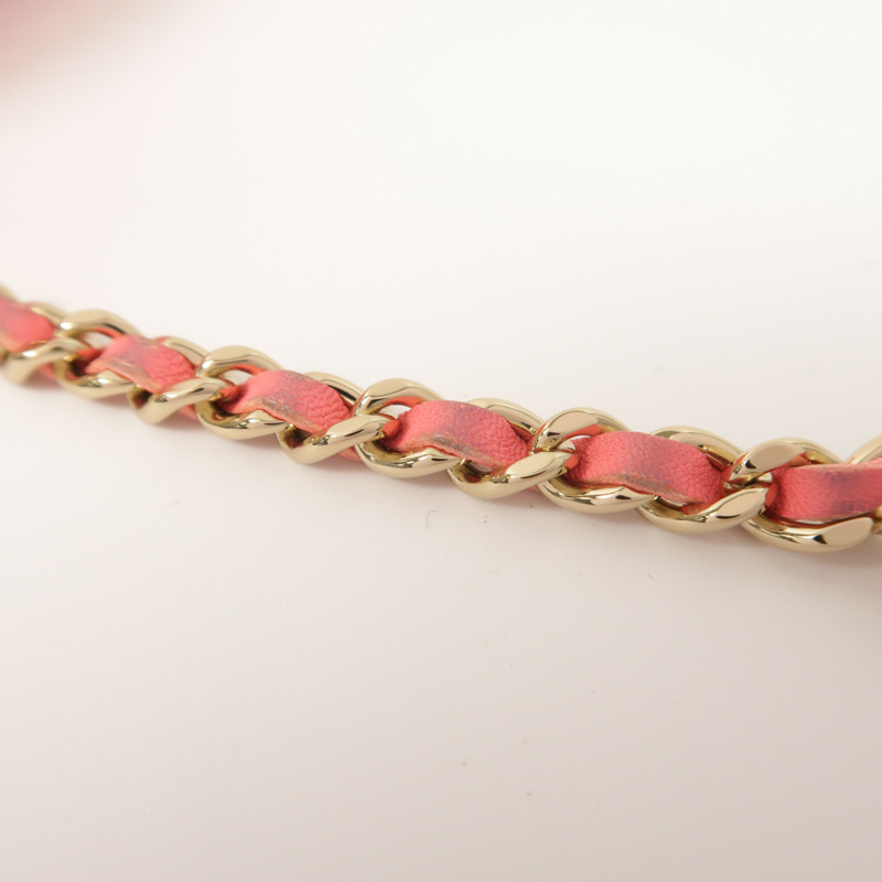 CHANEL 羊皮皮革CC in Love Heart金扣鏈帶肩背袋-16