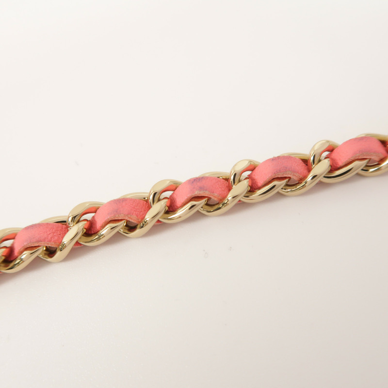 CHANEL 羊皮皮革CC in Love Heart金扣鏈帶肩背袋-17