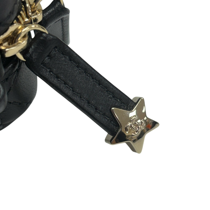 黑色 菱格紋小羊皮 Walk of Fame 星形肩背包【CHANEL 香奈兒】 AS4579-8