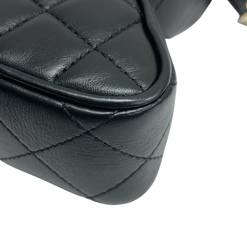 黑色 菱格紋小羊皮 Walk of Fame 星形肩背包【CHANEL 香奈兒】 AS4579-9