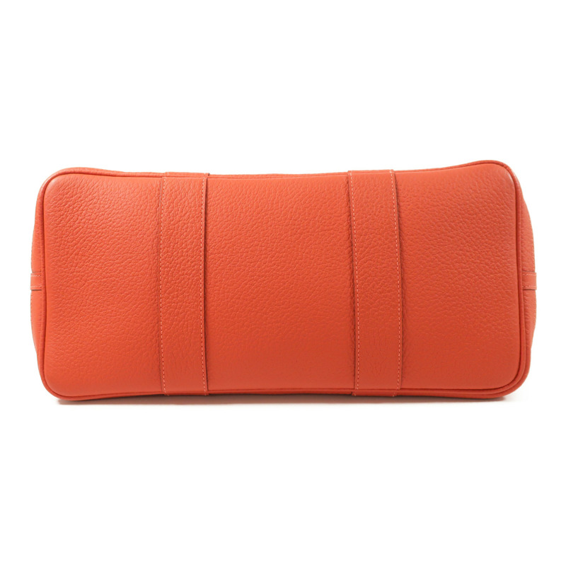 HERMES Negonda皮革Garden Party PM銀扣手挽袋Rouge Pivoine-3
