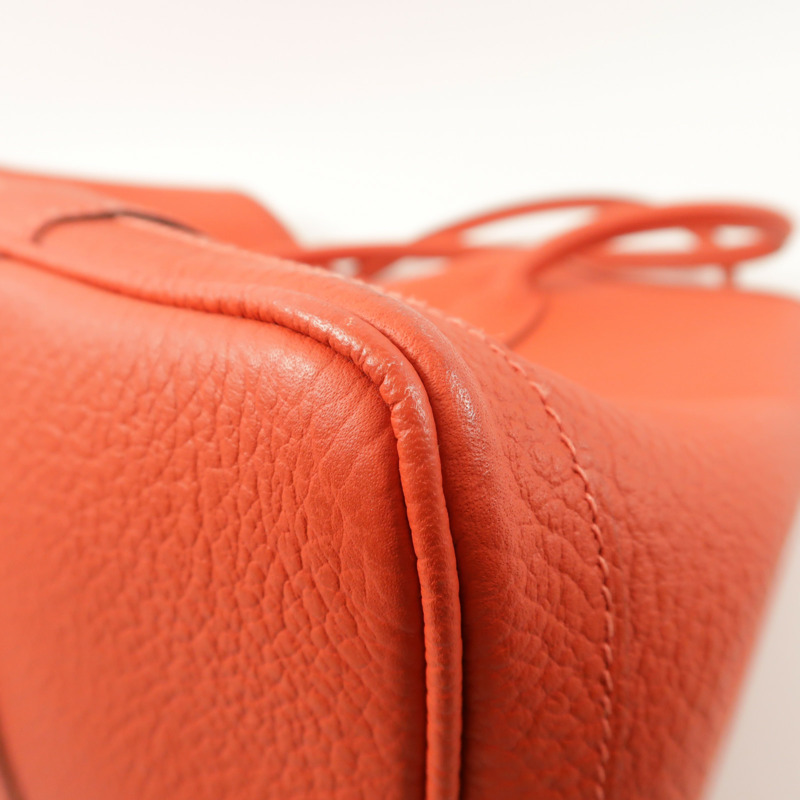 HERMES Negonda皮革Garden Party PM銀扣手挽袋Rouge Pivoine-9