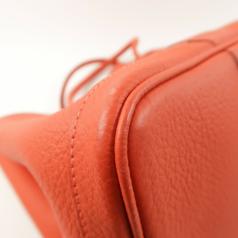 HERMES Negonda皮革Garden Party PM銀扣手挽袋Rouge Pivoine-10
