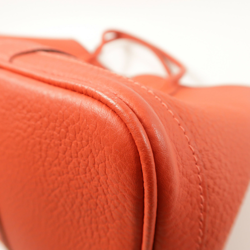 HERMES Negonda皮革Garden Party PM銀扣手挽袋Rouge Pivoine-11
