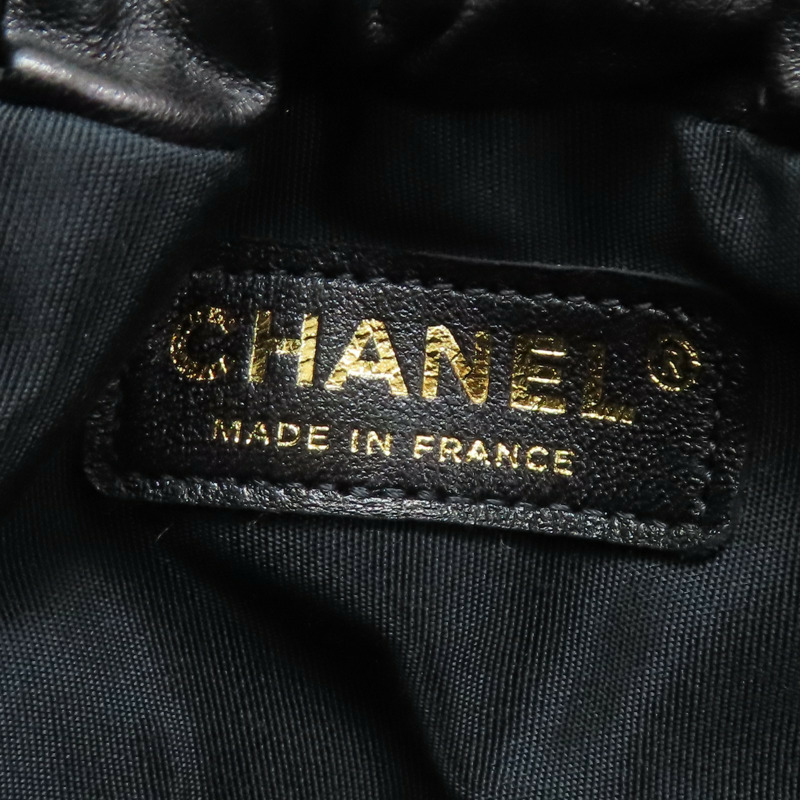 黑色 羊皮 鍊帶 肩背包【CHANEL 香奈兒】 AS3037-6