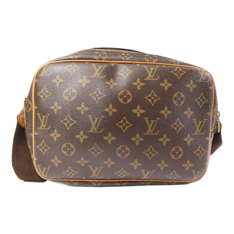 LOUIS VUITTON Monogram Reporter PM金扣肩背袋-1