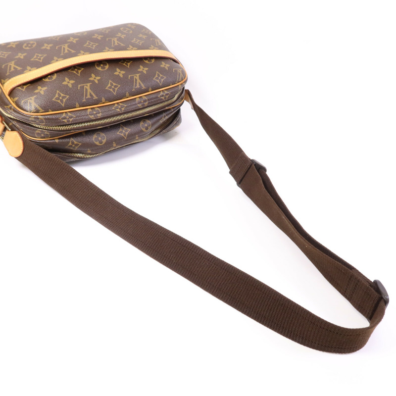 LOUIS VUITTON Monogram Reporter PM金扣肩背袋-9