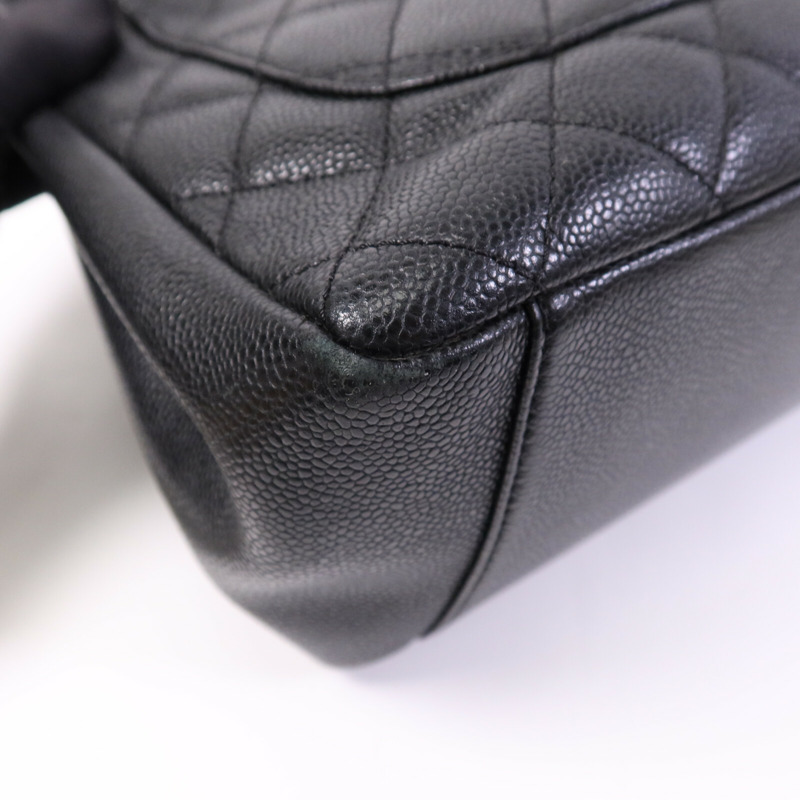 CHANEL 牛皮皮革GST Grand Shopping Tote Bag銀扣鏈帶肩背袋-12