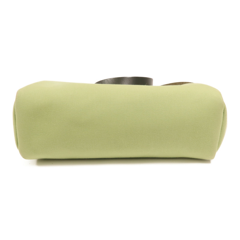 HERMES 帆布Herbag PM銀扣手挽肩背兩用袋Vert Criquet-3