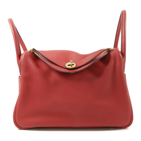 HERMES 皮革Lindy 30手挽肩背兩用袋Rouge Grenat