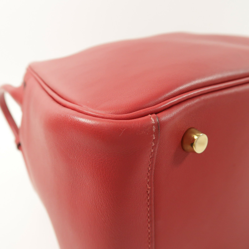 HERMES 皮革Lindy 30手挽肩背兩用袋Rouge Grenat-12