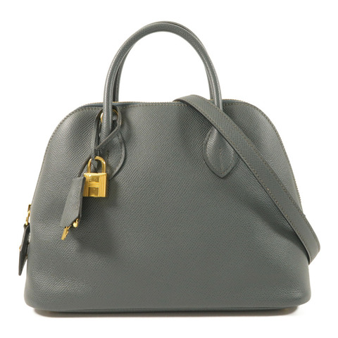 HERMES Epsom皮革Bolide 1923金扣手挽肩背兩用袋Bleu Orage