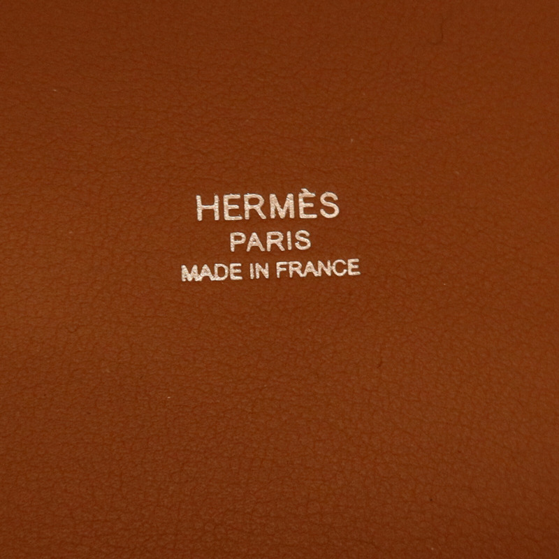 HERMES 帆布Cabas H En Biais 27手挽肩背兩用袋Gold-6