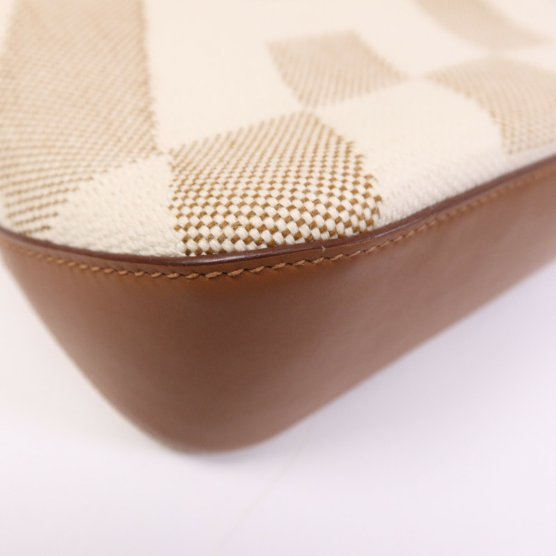 HERMES 帆布Cabas H En Biais 27手挽肩背兩用袋Gold-10