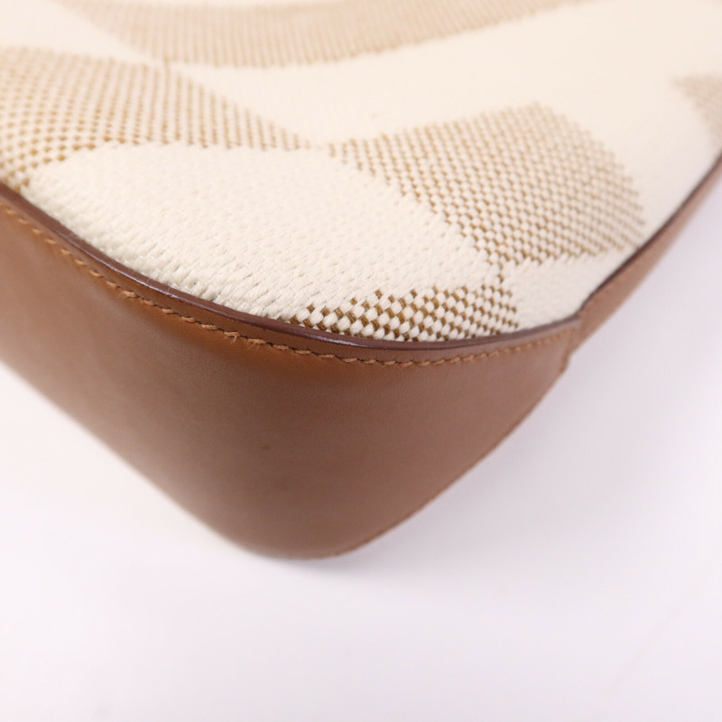 HERMES 帆布Cabas H En Biais 27手挽肩背兩用袋Gold-11