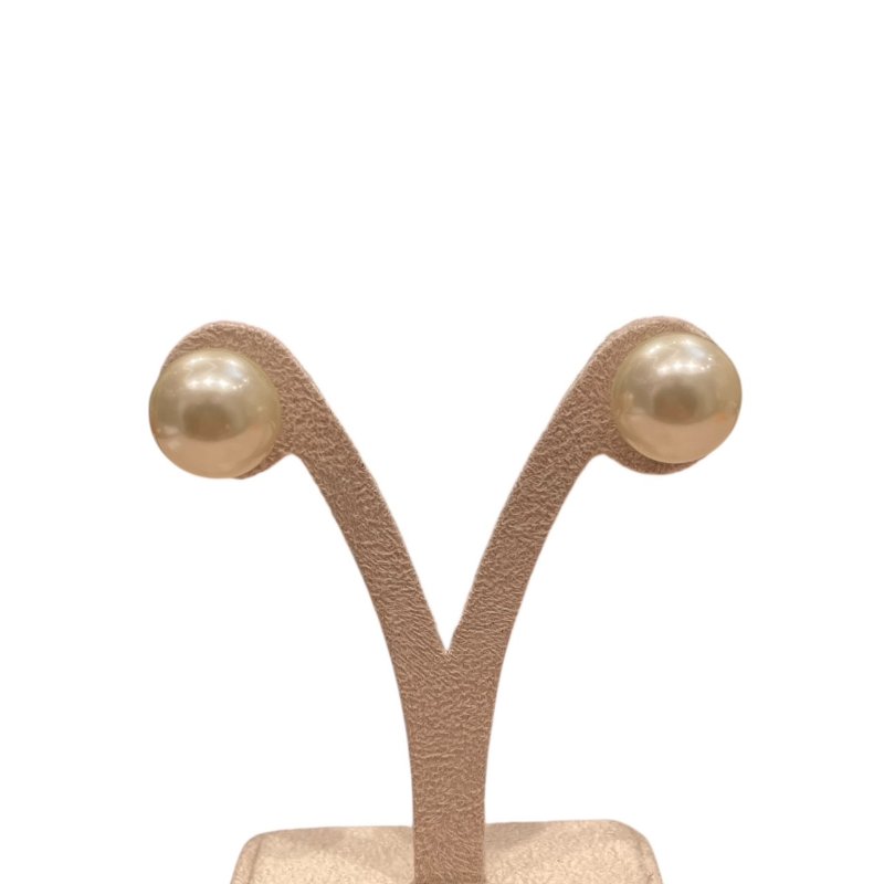 DIOR 迪奧 珍珠造型合金耳環 耳針款 白色-1