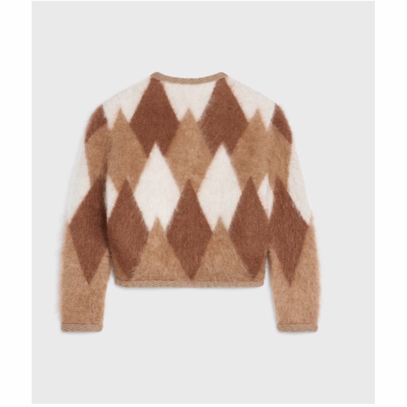 Celine 女士 拉絨馬海毛獵裝開衫XS S M碼-5