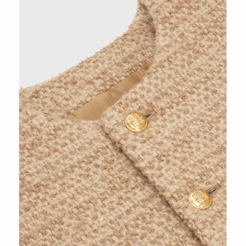 Celine 女士 圓領徽標休閒夾克FR-36 FR-38 FR-40碼-3