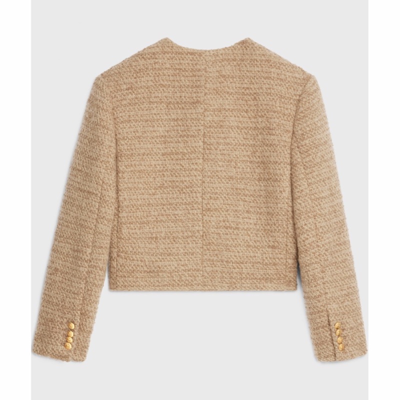 Celine 女士 圓領徽標休閒夾克FR-36 FR-38 FR-40碼-4