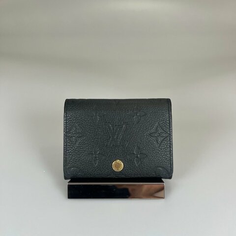 LV M58456/晶片款 黑壓紋扣式卡包