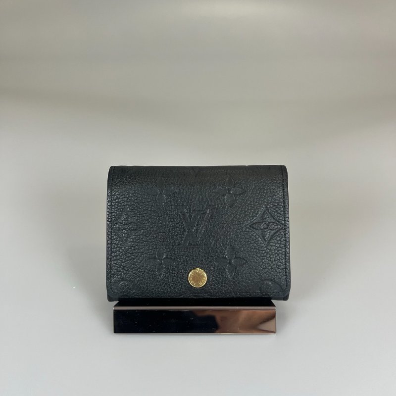 LV M58456/晶片款 黑壓紋扣式卡包-0