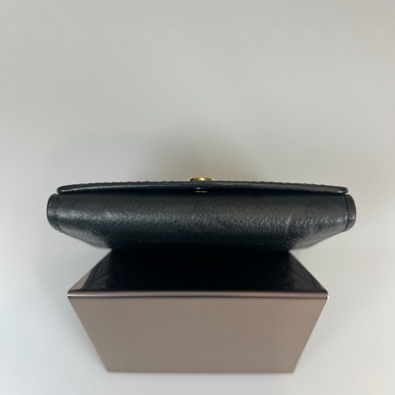 LV M58456/晶片款 黑壓紋扣式卡包-4