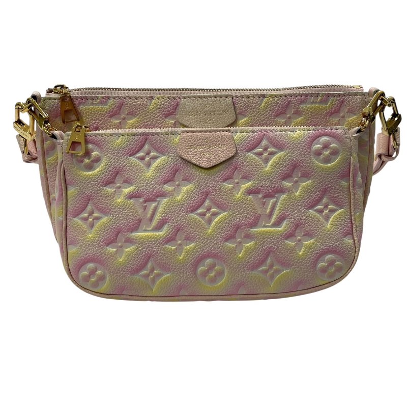 LOUIS VUITTON 路易威登 M46093 MULTI POCHETTE ACCESSOIRES 二合一麻將包 皮革 粉色 金釦-1