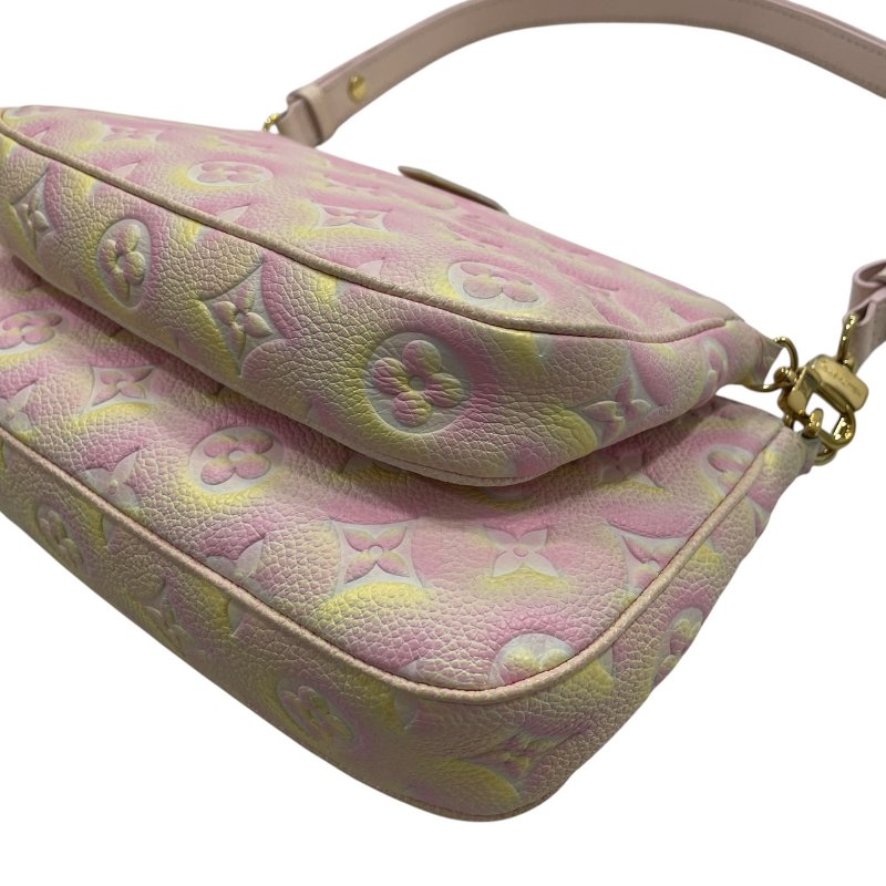 LOUIS VUITTON 路易威登 M46093 MULTI POCHETTE ACCESSOIRES 二合一麻將包 皮革 粉色 金釦-7