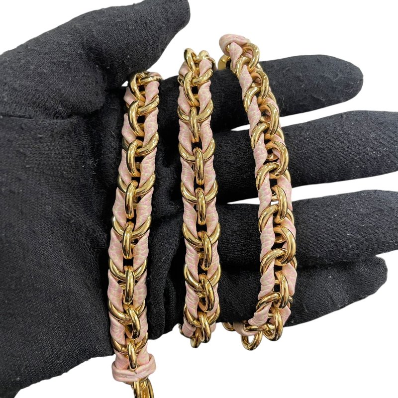 LOUIS VUITTON 路易威登 M46093 MULTI POCHETTE ACCESSOIRES 二合一麻將包 皮革 粉色 金釦-11