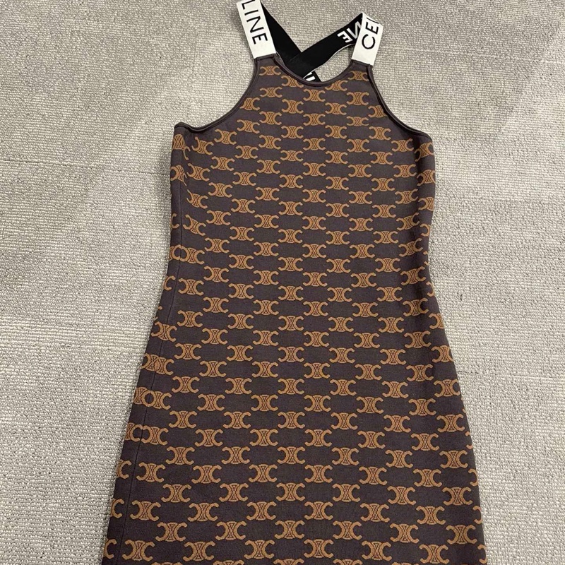 Celine 女士 徽標連衣裙XS S M碼-0