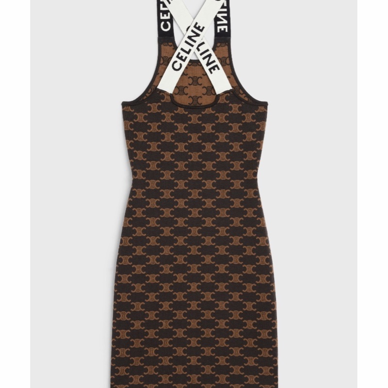 Celine 女士 徽標連衣裙XS S M碼-4