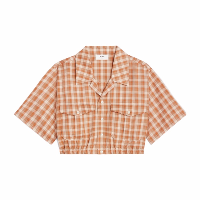 Celine 女士 格紋短款襯衫FR-34 FR-36碼-0