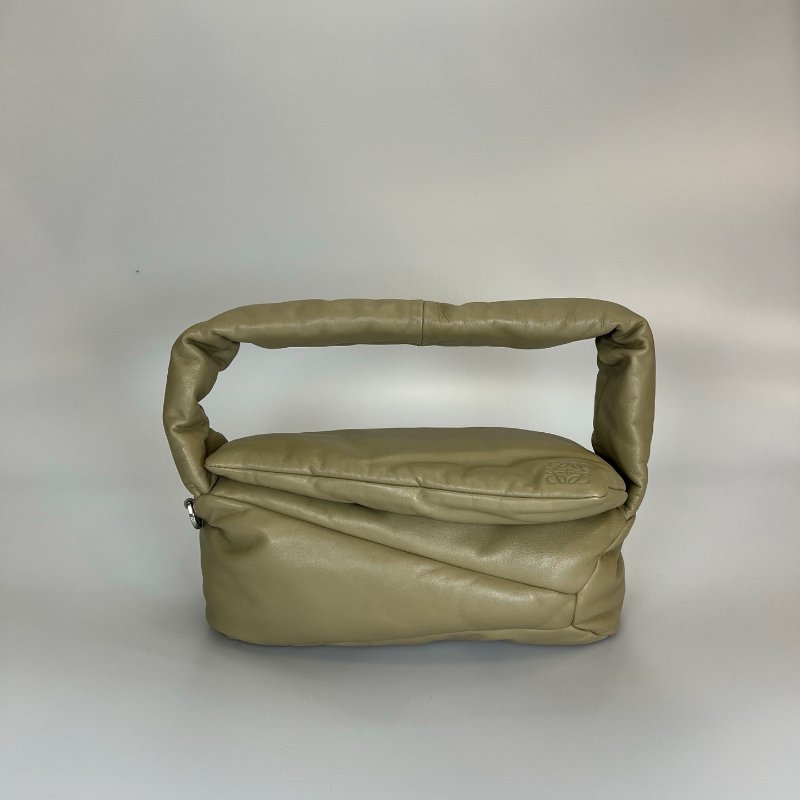 LOEWE 062244 綠Puffer Puzzle hobo單肩包-0