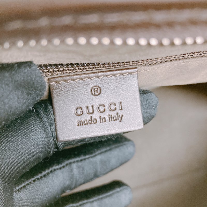 MS0573 Gucci 古馳 兩用 多用途 托特包 大手提包 經典老花紋 帆布 棕色 銀扣 2 Way Tote Shoulder Bag Canvas Brown x PHW-14