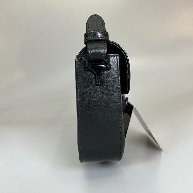 GUCCI SOBLACK 1955全皮馬銜迷你斜背包-3