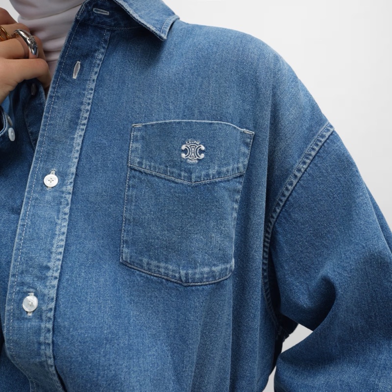 Celine 女士 長袖襯衫XS S M L碼-3