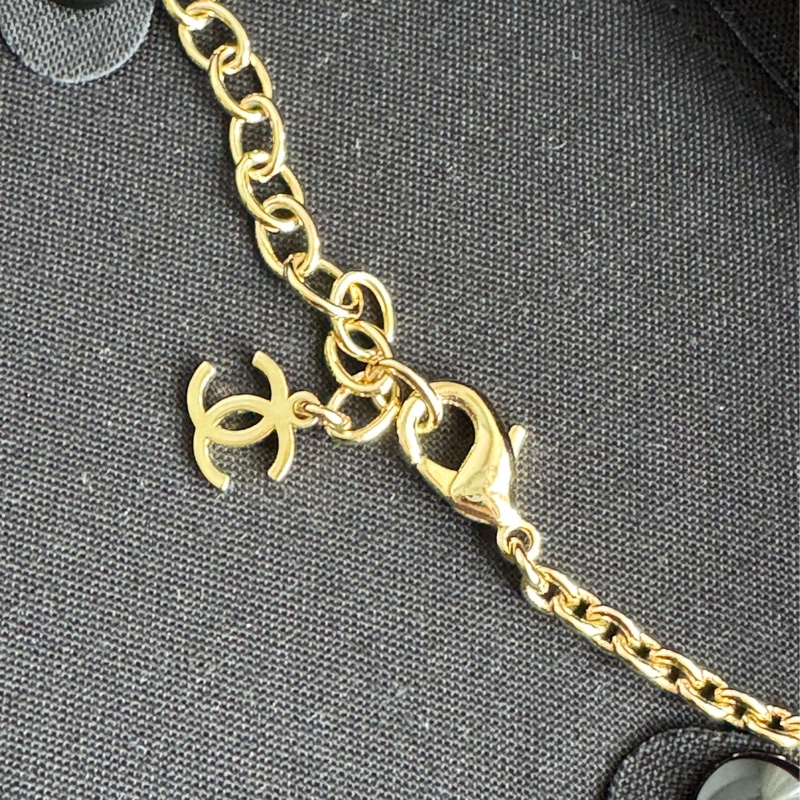 chanel淡金雙c小鑽愛心項鏈 極美❤️‍🔥❤️‍🔥-3