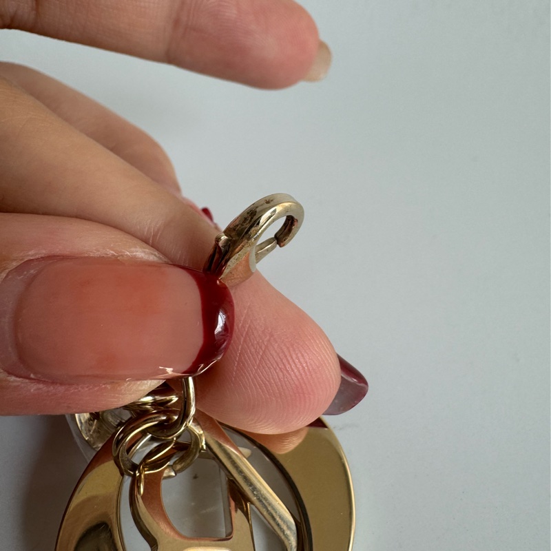 Dior燕麥色藤格紋吊飾ㄇ拉長夾 超好看❤️-26