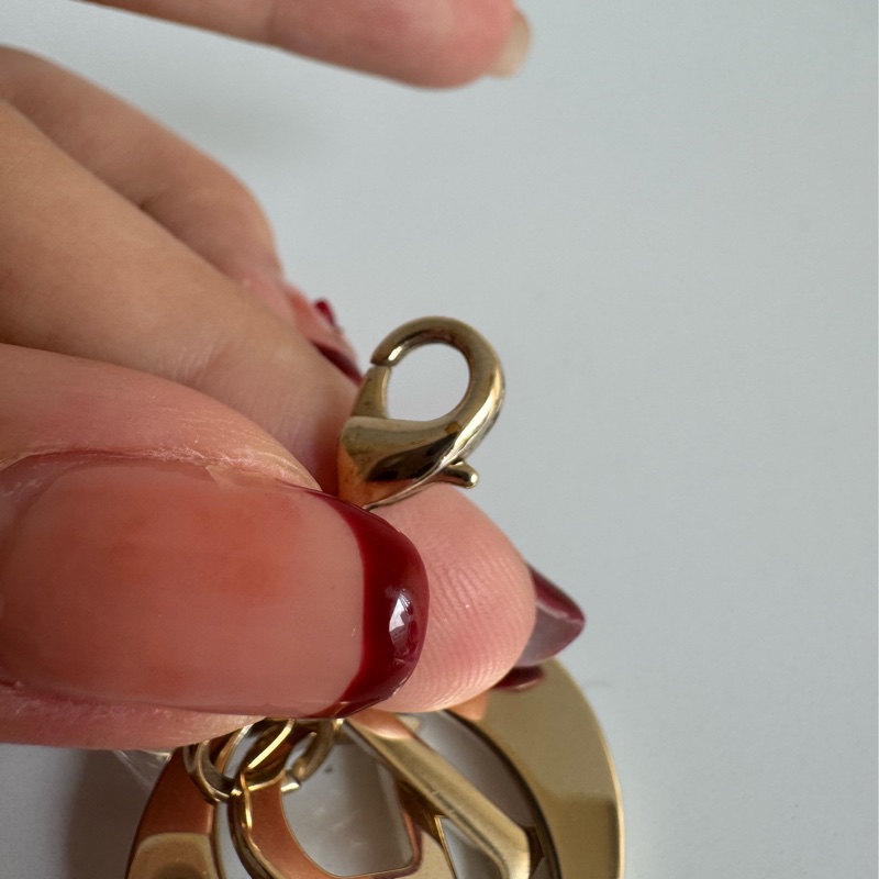 Dior燕麥色藤格紋吊飾ㄇ拉長夾 超好看❤️-27