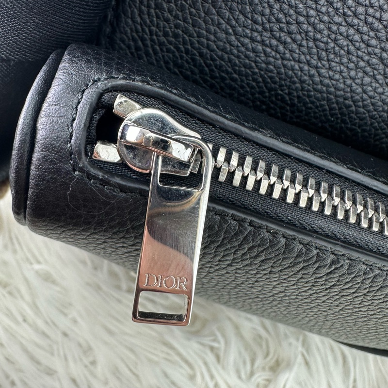 DIOR Homme Saddle 黑色真皮馬鞍包-14
