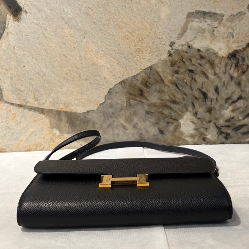 Hermes 黑EPSON牛皮金釦 Constance To Go-5
