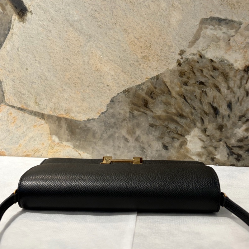 Hermes 黑EPSON牛皮金釦 Constance To Go-6
