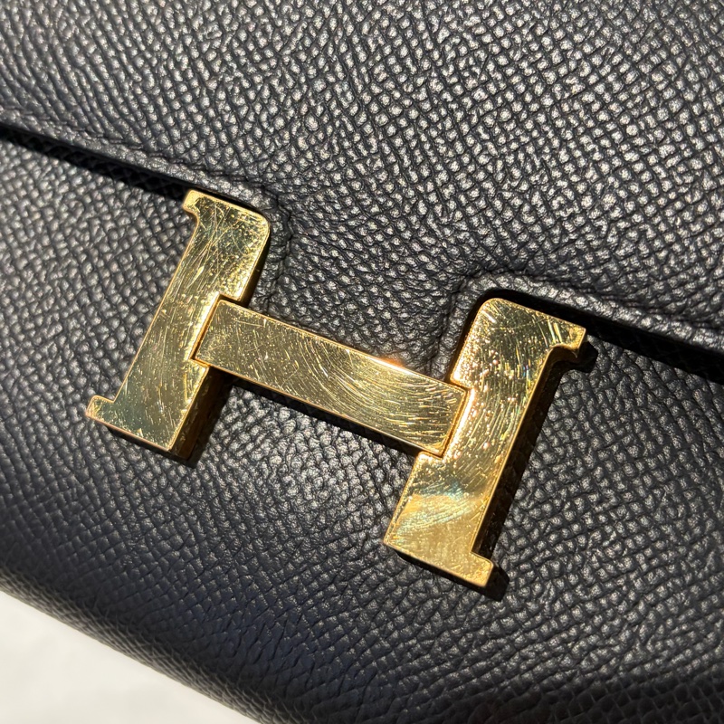 Hermes 黑EPSON牛皮金釦 Constance To Go-7