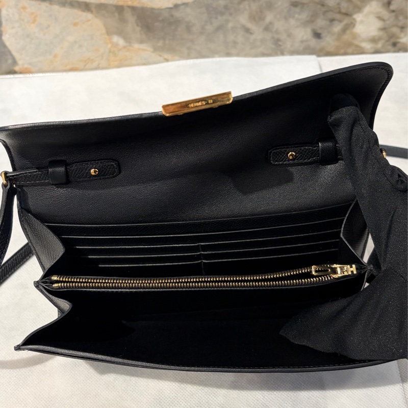 Hermes 黑EPSON牛皮金釦 Constance To Go-9