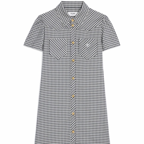 Celine 女士 翻領短袖連衣裙FR-38 FR-40