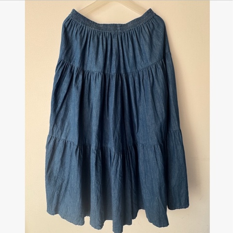 Guuci丹寧測金釦寬褲 42號